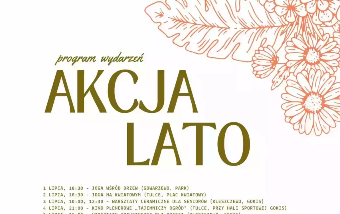 Plakat informujący o wydarzeniach Akcji Lato