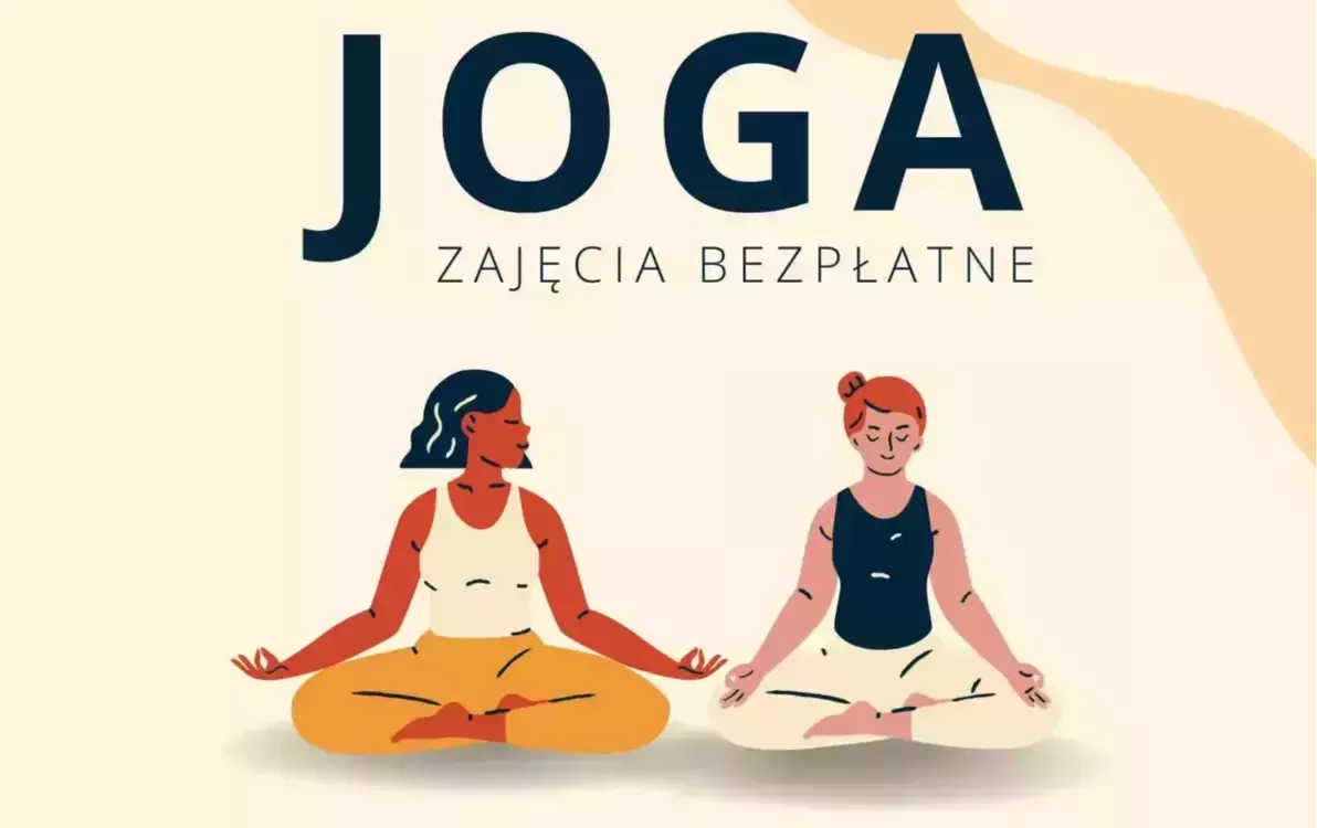 Plakat informujący o zajęciach jogi