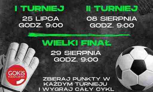 Plakat informujący o turnieju piłki nożnej
